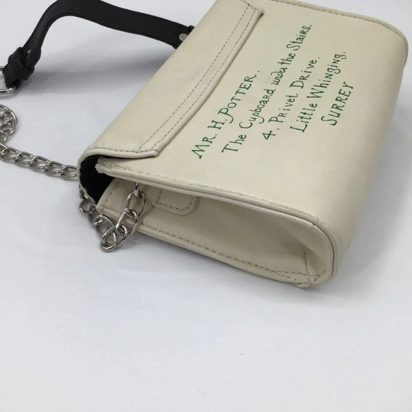 Harry Potter Hogwarts Purse Shoulder Bag Handbag Ivory Red Green Envelope Gift - Picture 7 of 10